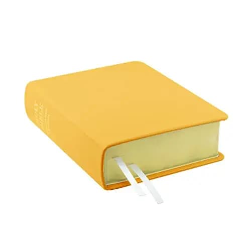 LDS Scriptures Hand-Bound Buttercup Yellow Genuine Leather Holy Bible King James Version Fully Customizable with Bible Dictionary, and Topical Guide for Latter-Day Saints Color Scripture Set