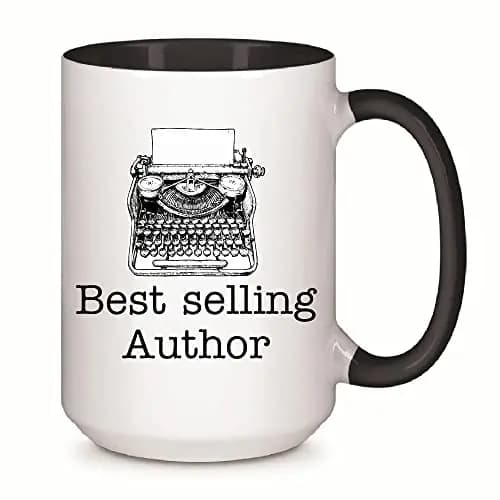 Gift for Future Selling Author Writers Journalists Novelists Bookish Bloggers 11oz 15oz Inner Color Accent Mug