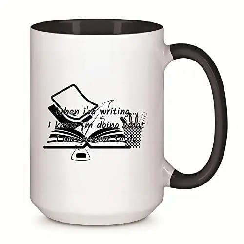 Funny for Writers Authors Novelists 11oz 15oz Inner Color Accent Mug