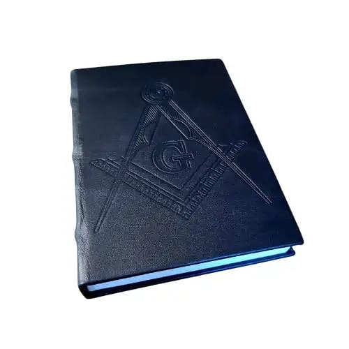 Status Co. Italian Leather Masonic Journal - Masonic Gifts - Masonic Symbol Writing Journal - Freemason Notebook - 7 x 5