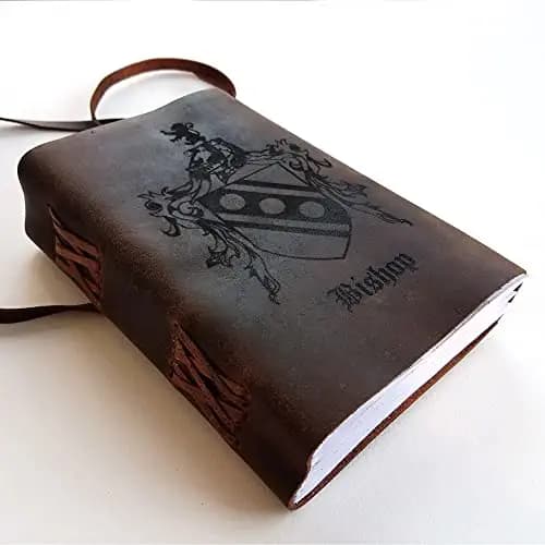 A Leather Journal Fit for Royalty - Custom Family Crest Leather Journal Rev