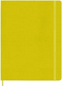 Moleskine Classic Notebook, Hard Cover, XL (7.5" x 9.5") Ruled/Lined, Hay Yellow (Silk), 192 Pages